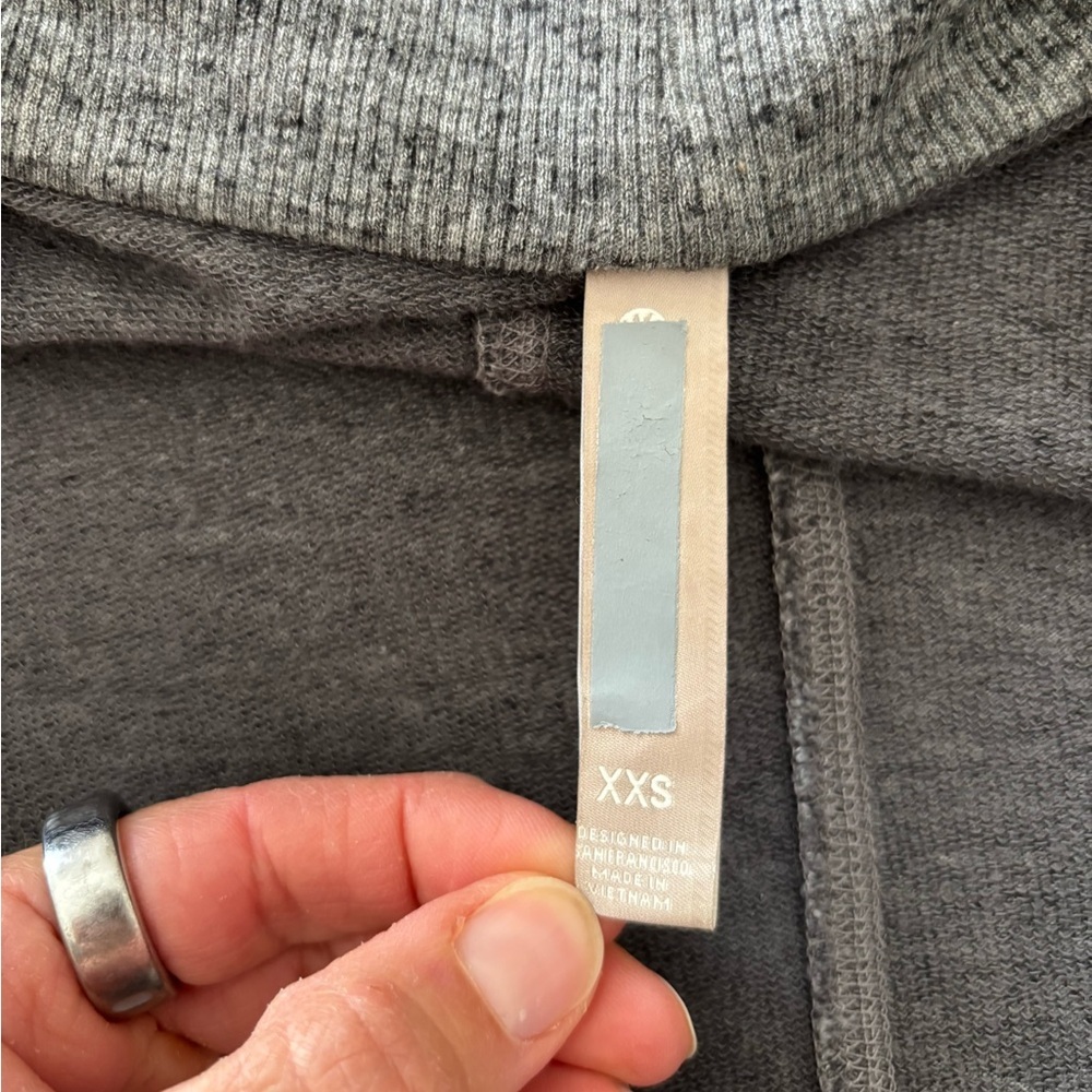 Athleta Pranayama Wrap Marled Gray Open Front Cardigan Yoga Lounge XXS - Picture 6 of 8